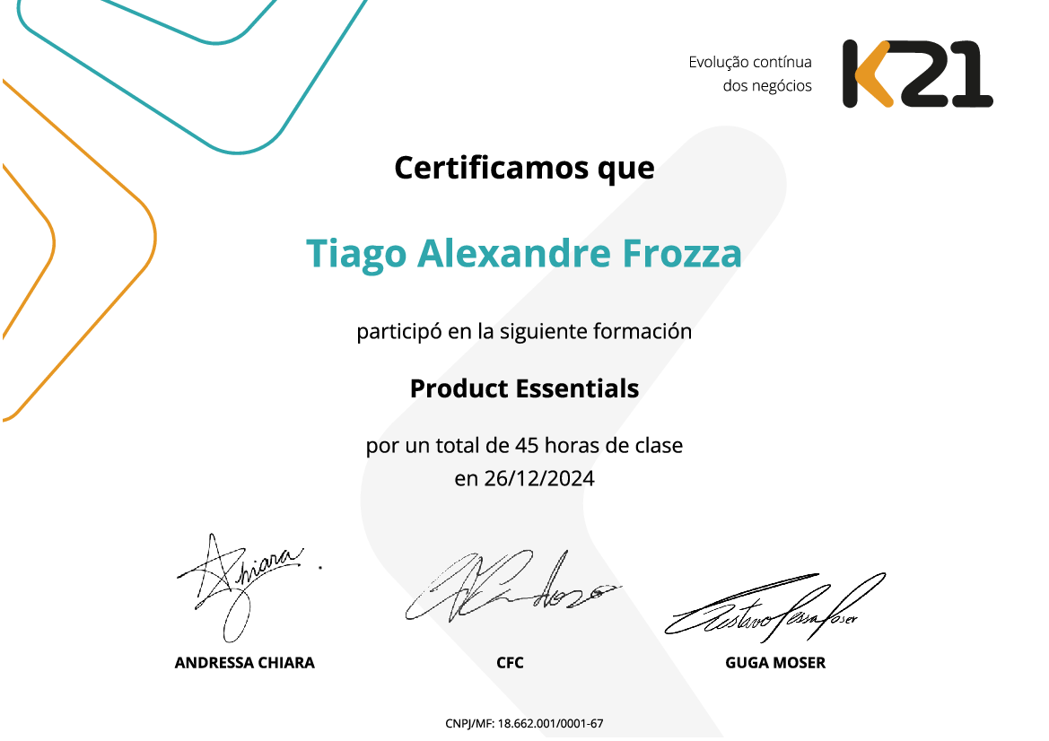 Certificado K21